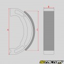 150x25 mm ganasce freno posteriori ZÃ¼ndapp GTS 50, K50
