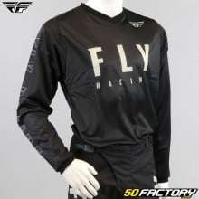 Langarm-Shirt Fly F-16 Riding schwarz und grau