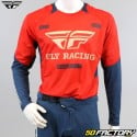 Langarm-Shirt Fly Evolution DST rot und grau