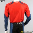Langarm-Shirt Fly Evolution DST rot und grau
