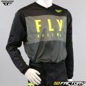 Camiseta Fly  F-XNUMX Riding gris, negro y amarillo fluo