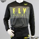 Camisa Fly  F-XNUMX Riding cinza, preto e amarelo fluo