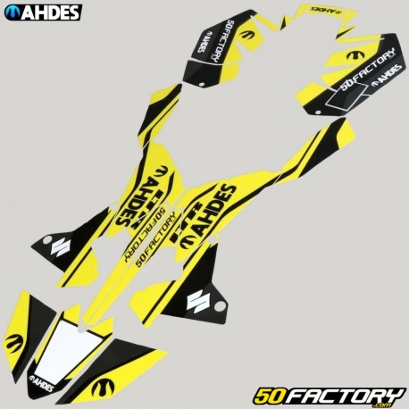 Kit decorativo Suzuki Ltr xnumx ahdes amarelo e preto