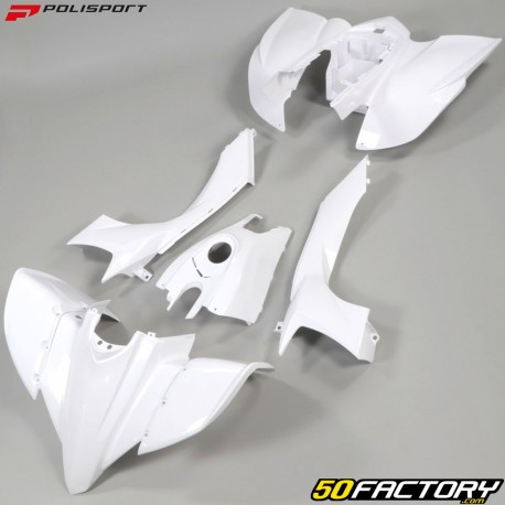 Kit di carenatura Yamaha YFZ 450 (prima di 2014) Polisport bianco