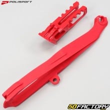 Honda CRF 250 R (2014 - 2017) and CRF 450 R (2013 - 2016) chain slider and guide Polisport red