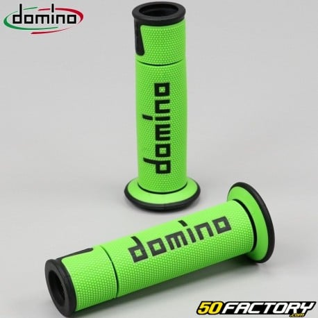 Poignées Domino A450 Road-Racing Grips vertes et noires