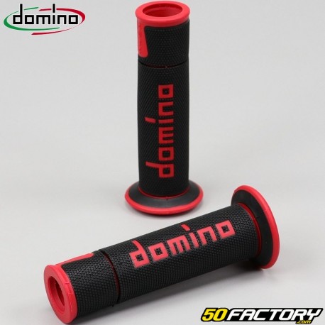 Punhos Domino 450 Estrada-Racing Grippreto e vermelho s