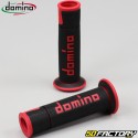 Poignées Domino A450 Road-Racing Grips noires et rouges
