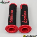 Poignées Domino A450 Road-Racing Grips noires et rouges