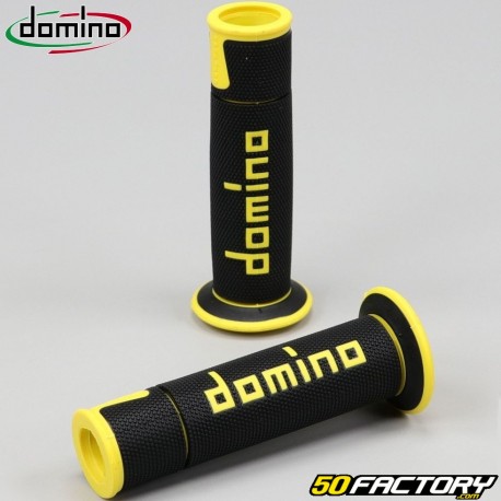 Punhos Domino 450 Estrada-Racing Grippreto e amarelo s