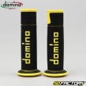 Poignées Domino A450 Road-Racing Grips noires et jaunes
