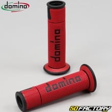 Poignées Domino A450 Road-Racing Grips rouges et noires
