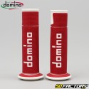 Handle grips Domino 450 Road-Racing Gripred and white s