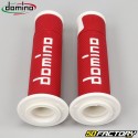 Poignées Domino A450 Road-Racing Grips rouges et blanches