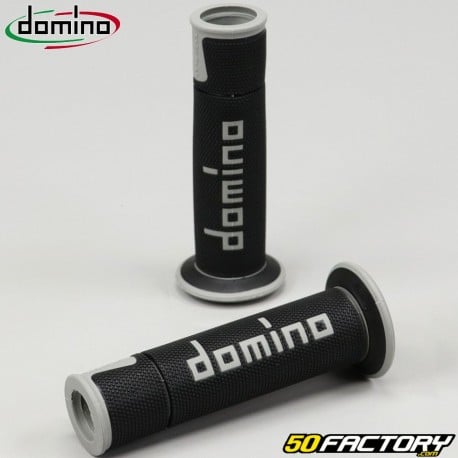 Poignées Domino A450 Road-Racing Grips noires et grises