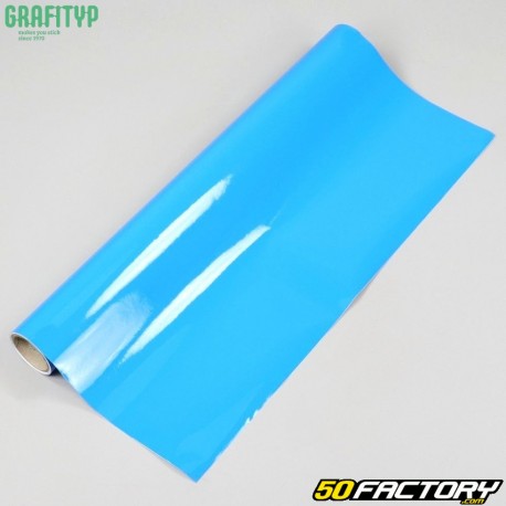 Pellicola adesiva profesionale Grafityp blu lucido 150x50cm