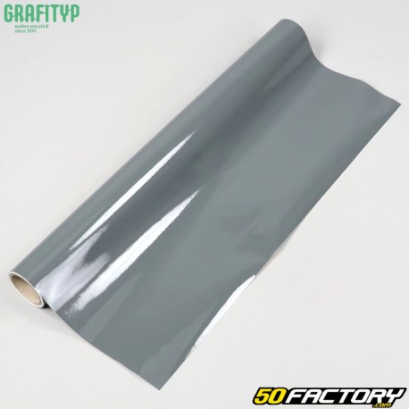 Film adhesivo profesional Grafityp plateado brillante 150x50cm