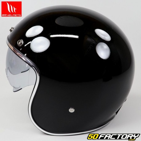 Capacete de jato MT Helmets Le Mans II preto brilhante