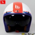 Capacete a jato MT Helmets Le Mans II branco e azul