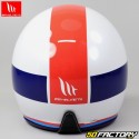 Casco jet MT Helmets Le Mans II blanco y azul