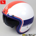 Casco jet MT Helmets Le Mans II bianchi e blu