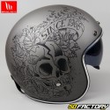 Jethelm MT Helmets Le Mans II Skull&Roses grau