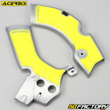 Frame protectors Suzuki RM-Z 250 (2010 - 2018) Acerbis  X-Grip gray and yellow