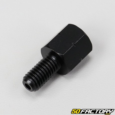 Adaptador de espelho padrão 8mm para 8mm preto invertido