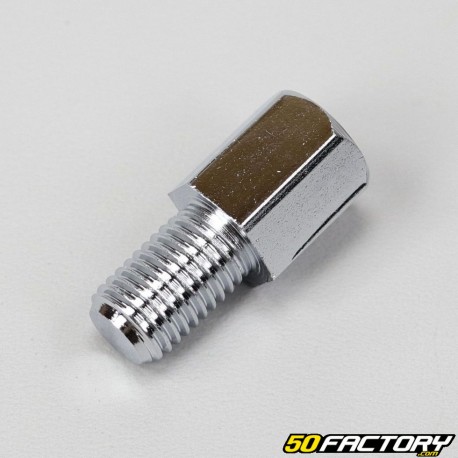 Adattatore specchietto 10mm standard a 10mm standard cromato