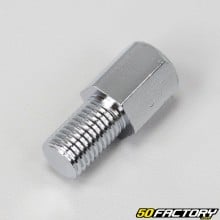 Adaptador de espelho 8mm standard para 10mm standard cromado