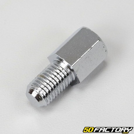 Adaptateur rétroviseur 10mm standard vers 10mm standard chromé