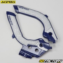 Protections de cadre Husqvarna FC, FE 250, 350, 450 (depuis 2019), Gas Gas EC 250, 350... Acerbis X-Grip bleues et grises