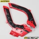 Frame protectors Husqvarna FC, FE 250, 350, 450 (since 2019), Gas Gas EC 250, 350... Acerbis  X-Grip red and black