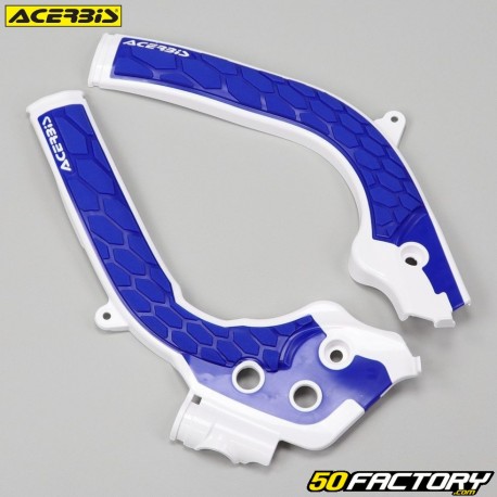 Frame protectors KTM EXC-F 250, 350 (2017 - 2019), SX-F 250, 350, 450 (2016 - 2018)... Acerbis  X-Grip white and blue