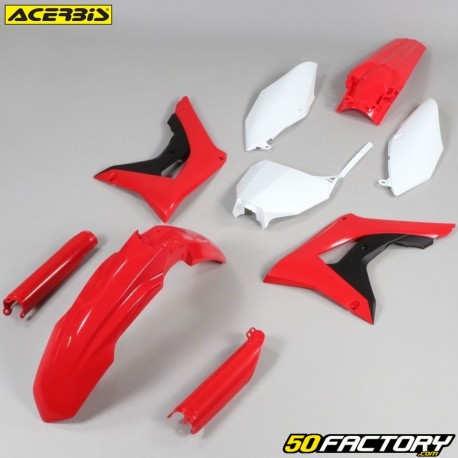 Kit de plasticos Honda CRF 250 R, RX (2019 - 2021), 450R, RX (2017 - 2020) Acerbis rojo y blanco