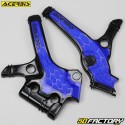 Protections de cadre Yamaha YZ 85 (2019 - 2021) Acerbis X-Grip noires et bleues