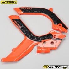 Protectores de cuadro KTM SX, SX-F 125, 250, 350, 450 (desde 2019), 150 (2019 - 2020) Acerbis  X-Grip naranjas y negros