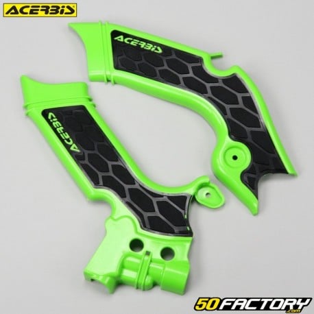 Frame guards Kawasaki KX, KXF 250 4 (since 2021), 450 (since 2019) Acerbis  X-Grip green and black