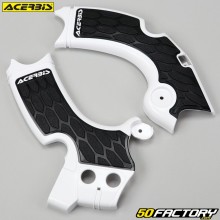 Protections de cadre Kawasaki KXF 250 (2015 - 2019), KX 250 4T (2020) Acerbis X-Grip blanches et noires