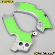 Protetores de quadro Kawasaki KXF XNUMX (XNUMX - XNUMX), KX XNUMX XNUMX (XNUMX) Acerbis X-Grip  cinza e verde