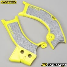 Protectores de chasis cubre cuadro Suzuki RM-Z 250 (desde 2019), 450 (desde 2018) Acerbis  X-Grip amarillo y gris