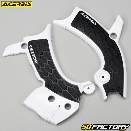 Frame protectors Yamaha YZF 250 (since 2021), 450 (since 2018), WR-F 250 ... Acerbis  X-Grip white and black