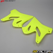 Ouïes de radiateurs Yamaha YZ, WR 125, 250 (2015 - 2021) Polisport jaunes fluo