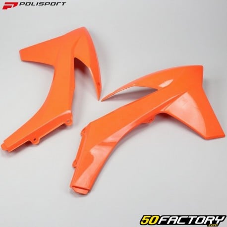 Protectores de radiador KTM EXC 125, 200, 250, 300... (2012 - 2013) Polisport naranjas