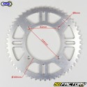 Kit de cadena reforzada 13x51x124 Kawasaki KX 80, 85 ruedas grandes... Afam  or