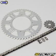 13x51x124 kit catena Kawasaki KX 80, 85 ruote grandi... Afam grigio