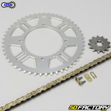 Kit catena rinforzata 13x51x124 Kawasaki KX 80, 85 ruote grandi... Afam dorata