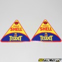 Adesivos de lata de óleo Shell triangular V2