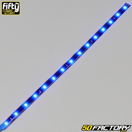 Bande bleue 15 leds 30cm avec connecteur Fifty