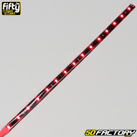 Tira roja de 15 leds 30 cm con conector Fifty